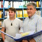 Student investigator Jordan Tewhaiti-Smith (19, left) and Associate Prof Michael Schultz look at...