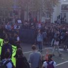 Students block Auckland streets in protest of today's Budget announcements. Photo / via Twitter (...