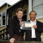 Studholme College head Ziggy Lesa (right) and maintenance supervisor Brian Hamilton outside...