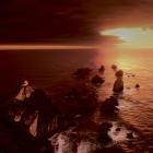 Sunrise is seen over the Nugget Point lighthouse in the Catlins in an image from Lights in the...