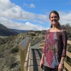 Susan Stevens stands on the Gibbston Trail, which is now a reality after six years' hard work.