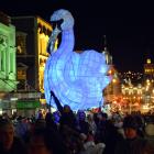 Swan lantern by Ali Bramwell of Otago Polytechnic art school. Photo by Gerard O'Brien.