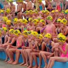 Swimmers await their turn. Photo by Gerard O'Brien.
