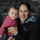 Tactix shooter Jodi Brown and daughter Kiana (6 months) pictured at the Edgar Centre yesterday....