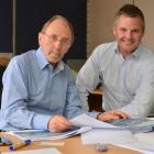 Taieri Community Facilities Trust chairman Michael Stedman (left) and Logic Group director Shaun...