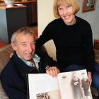 Taking a break from reading about All Black Originals captain Dave Gallaher are Helen and Lindsay...