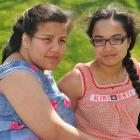 Tameti Teweti (20, left) and Bwenaua Biiri (18), both of atoll nation Kiribati but raised in New...
