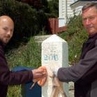 Task force Green project worker Hamish Cuthbertson (left) and project co-ordinator Alex Griffin...