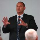 Te Runanga o Ngai Tahu kaiwhakahaere (chairman) Mark Solomon speaks at the Maori Business...