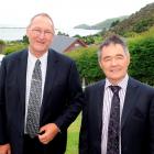 Te Runanga o Ngai Tahu kaiwhakahaere Mark Solomon (left) and Dunedin Mayor Dave Cull, at an...