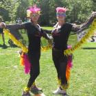 Team Birds of a Feather Camiller Deeman (left) and Wendy Ebsworth.