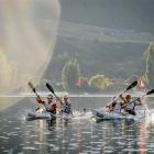 Team Seagate on a calm Lake Wanaka yesterday. Photo by Ale Socci