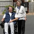 Ted and Heather Turner, formerly of Palmerston, at home in St Kilda are behind the Neurological...