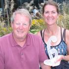 Terry and Susan Stevens  with the trophy awarded to the Gibbston Community Association in...