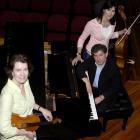 Tessa Petersen (left), Terence Dennis and Heleen Du Plessis make up TriOtago. Photo by Gregor...