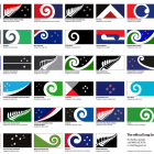 The 40 final flags selected by the committee. Photo supplied.