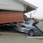 The aftermath of Friday night's crash in Gair Ave, Cromwell. Photo by Derek Whelana.