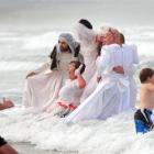 The All White Vestal Virgins (clockwise from left) Alvaro Garcia, Xan Bichindaritz, Brigid Casey,...