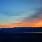 The ash cloud from the Chilean volcano makes for a spectacular sunset above the Southern Alps on...