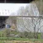 The back wall of the Pasta D'Oro factory in Kaikorai Valley Rd that was damaged by fire early...