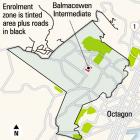 The Balmacewen Intermediate School enrolment zone. ODT graphic.