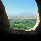 The Bamiyan Valley from the top of the Small Buddha niche.