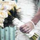 The bridal bouquet at the wedding of Casey Whitaker and Kong-Ja Scorgie, who were married at...