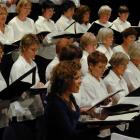 The Central Otago Regional Choir, with guest soprano Sue Densem, of Christchurch, in Wanaka in...