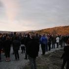 The Clyde dawn service was held at  Lookout Point  early on Saturday. PHOTO: JACQUI VAN DAM