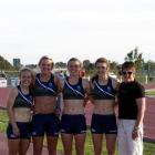 The Columba College 4x400m relay team that broke the open girls record at the South Island...
