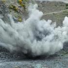 The controlled detonation of a quantity of gelignite in a quarry a few kilometres inland from...