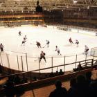 The  crowd at the Canada v United States international ice hockey  match at the Dunedin Ice...