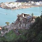The damaged Lyttelton timeball station after the Christchurch earthquake.