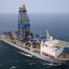 The drill ship Noble Bob Douglas  last visited Otago in 2014. PHOTO: SUPPLIED