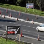 The Dunedin City Council yesterday asked the Internet-Mana party to remove these signs in...