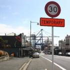 The effectiveness of several temporary 30kmh  speed restriction signs in George St, Port Chalmers...