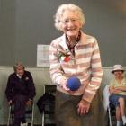The eldest competitor at the Central Super Masters Games, Mary Varcoe, of Roxburgh, demonstrates...