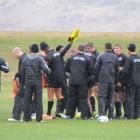 The England team at one of their team training sessions at the Queenstown Events Centre. Photo by...