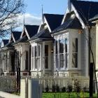 The facades of five villas on Castle St were retained as part of the new University of Otago...