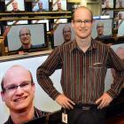 The face of Wares Magazine's Young Retailer of the Year, Chris Templeton, on television screens...