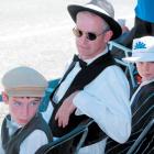 It’s in the family: Dressing in art deco style for the day appealed to Reid (11), Tony and...