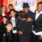 The family of late singer Michael Jackson attend the premiere of "Michael Jackson THE IMMORTAL...