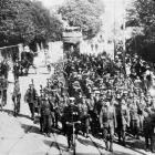 The first German prisoners of war arrived in Britain at the Royal Clarence Yard, Portsmouth...