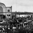 The funeral of victims of the September 12 Huntly Mine disaster. Twenty-one coffins left the Town...