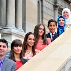 The Ghandour family, newly-sworn New Zealand citizens (from left) Abdullah (25), Amani  (19),...