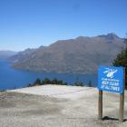 The helipad on Bob's Peak, roughly 400m above Queenstown town centre. Photo by Naeem Alvi.