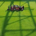 The Highlanders train at Forsyth Barr Stadium in Dunedin yesterday morning. Photo by Gerard O'Brien.
