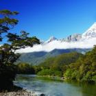 The Hollyford Track showing the area where the proposed Hollyford road would go near the Pyke...