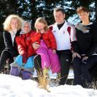 The Hungarian family of  Bianka, Laura, Lola, Gyorgy Nagy and Ildiko Szekeres enjoy  the...
