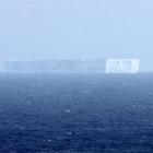 The iceberg drifting off Macquarie Island. Photo from www.aad.gov.au